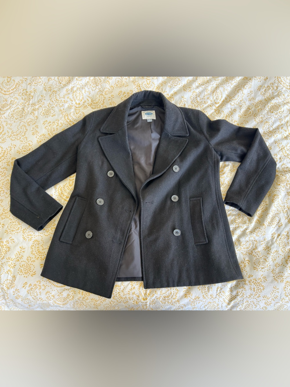 Old Navy Black Wool-Blend Coat